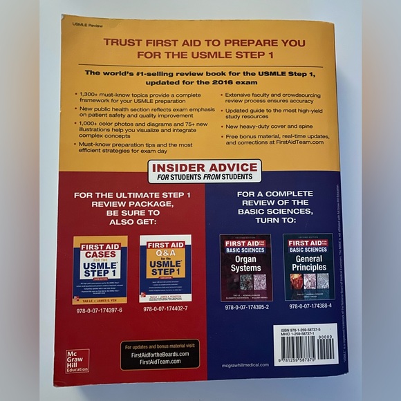 First Aid for USMLE Step 1 2016 Edition - Picture 2 of 5